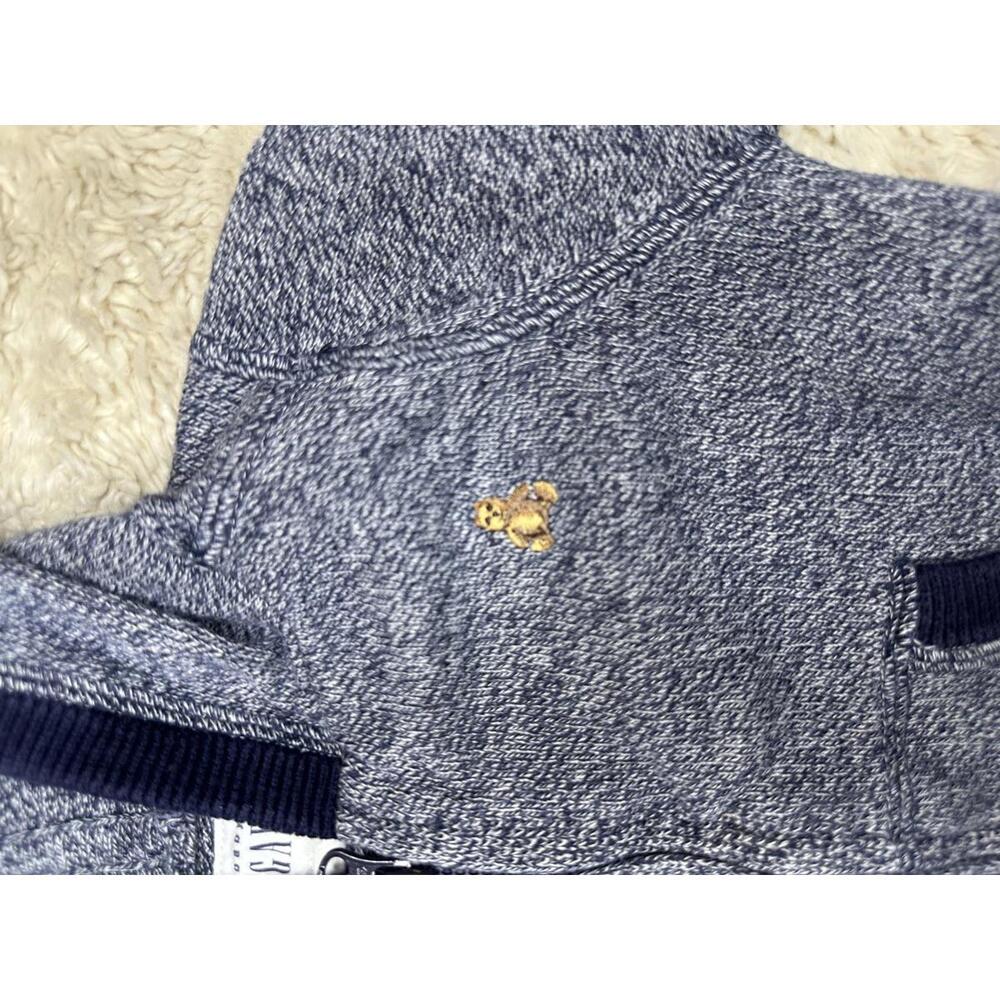 baby GAP classic blue cotton heather full zip hoodie/hooded jacket Size 3-6M - Picture 5 of 6